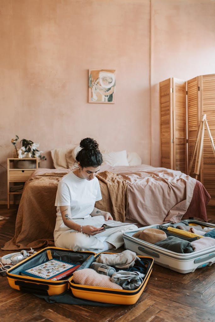 Woman in White Shirt Sitting on the Floor